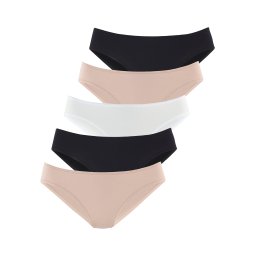 LASCANA Slip bej / negru / alb