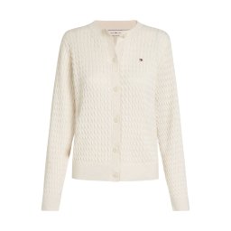 TOMMY HILFIGER Geacă tricotată ecru