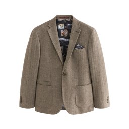 Next Sacou maro închis / gri taupe