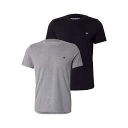 Emporio Armani Tricou gri / negru