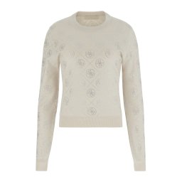 GUESS Pulover gri deschis / argintiu