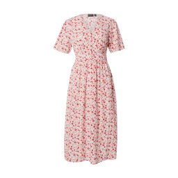 PIECES Rochie tip bluză 'PCTALA' galben lămâie / roz pal / roșu intens / alb