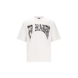 Ed Hardy Tricou 'Drag Battle' gri denim / negru / alb