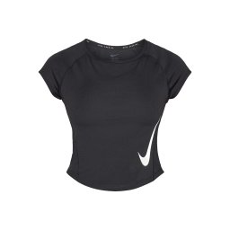 NIKE Tricou funcțional 'TEMPO SWOOSH' negru / alb