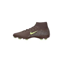 NIKE Ghete de fotbal ciocolatiu / galben citron / gri