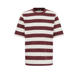 WE Fashion Tricou roșu carmin / alb