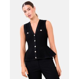 Lipsy Vestă tricotată negru