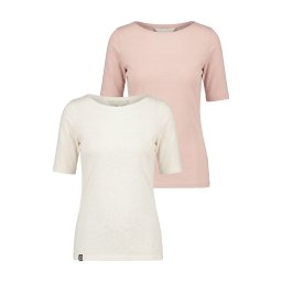 alife & kickin Tricou 'HildeAK A' roz / alb murdar