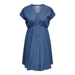 ONLY Carmakoma Rochie 'CARNOVA AZURE' albastru denim