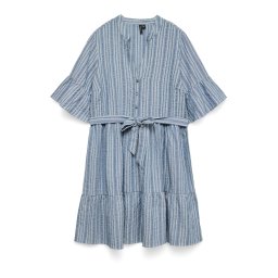 Vero Moda Maternity Rochie tip bluză 'VMMelena' albastru marin / albastru închis / alb