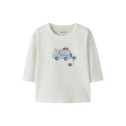 NAME IT Tricou 'NBMHERRO' albastru deschis / maro caramel / galben deschis / alb natural