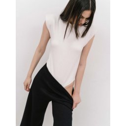 4TAILORS Bluză body alb