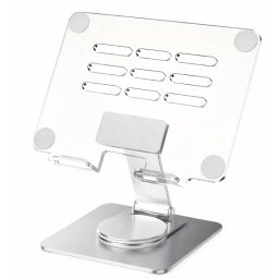 Suport de birou pentru tableta pliabil si 360 grade unghi reglabil transparent KP930 aluminiu acrilic