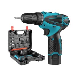 Trusa surubelnita electrica fara fir cu 2 acumulatori 12V cu 24 de accesorii incluse 2 viteze
