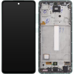 Piese si componente Display - Touchscreen Samsung Galaxy A52s 5G, Cu Rama, Verde, Service Pack GH82-26861E