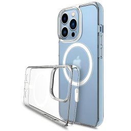 Husa Husa MagSafe pentru Apple iPhone 15 Pro Max, OEM, Transparenta