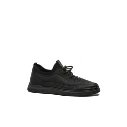 Pantofi casual-sport Mels negri din piele naturală cu granulații fine FNX2305950-44 EU