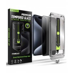 Geam Protectie TechSuit TitanGlass Privacy Apple iPhone 17 Pro