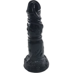 Dildo Lorr cu Ventuza, PVC, Negru, 20 cm, Passion Labs