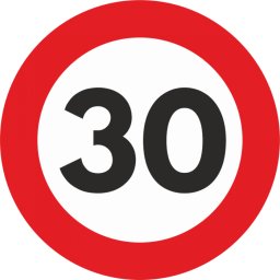 Autocolant Sticker Limita Viteza Reflectorizant - 30km h