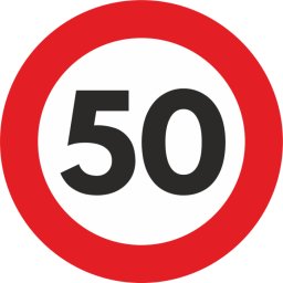 Autocolant Sticker Limita Viteza Reflectorizant - 50km h