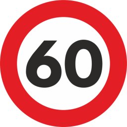 Autocolant Sticker Limita Viteza Reflectorizant - 60km h