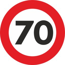 Autocolant Sticker Limita Viteza Reflectorizant - 70km h