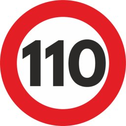 Autocolant Sticker Limita Viteza Reflectorizant - 110km h