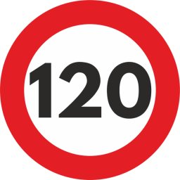 Autocolant Sticker Limita Viteza Reflectorizant - 120km h