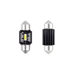 Set becuri auto cu LED CANBUS sofit compatibil C5W 1 SMD 31mm Alb 12 24V, destinat competitiilor auto sau off-road