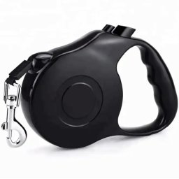 Lesa Retractabila Automata cu carabina pentru caini, lungime sfoara 5m, culoare Neagra