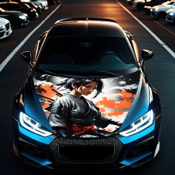 Folie Capota Auto Hood Art rezistenta la exterior, marime S (150 x 110cm) - Cod: AVX-CAPOTA-005S