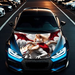 Folie Capota Auto Hood Art rezistenta la exterior, marime S (150 x 110cm) - Cod: AVX-CAPOTA-009S