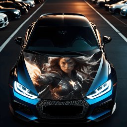 Folie Capota Auto Hood Art rezistenta la exterior, marime S (150 x 110cm) - Cod: AVX-CAPOTA-016S