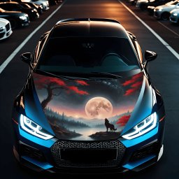 Folie Capota Auto Hood Art rezistenta la exterior, marime S (150 x 110cm) - Cod: AVX-CAPOTA-021S