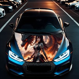 Folie Capota Auto Hood Art rezistenta la exterior, marime M (165 x 120cm) - Cod: AVX-CAPOTA-011M