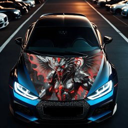 Folie Capota Auto Hood Art rezistenta la exterior, marime M (165 x 120cm) - Cod: AVX-CAPOTA-025M