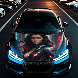 Folie Capota Auto Hood Art rezistenta la exterior, marime L (180 x 130cm) - Cod: AVX-CAPOTA-001L