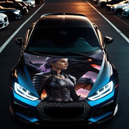 Folie Capota Auto Hood Art rezistenta la exterior, marime L (180 x 130cm) - Cod: AVX-CAPOTA-002L
