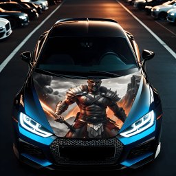 Folie Capota Auto Hood Art rezistenta la exterior, marime L (180 x 130cm) - Cod: AVX-CAPOTA-007L