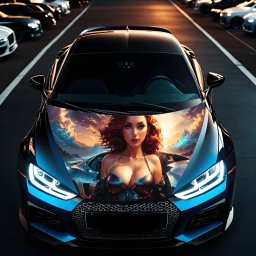 Folie Capota Auto Hood Art rezistenta la exterior, marime L (180 x 130cm) - Cod: AVX-CAPOTA-012L
