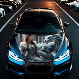 Folie Capota Auto Hood Art rezistenta la exterior, marime L (180 x 130cm) - Cod: AVX-CAPOTA-014L