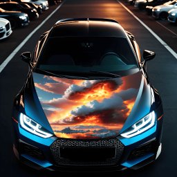 Folie Capota Auto Hood Art rezistenta la exterior, marime L (180 x 130cm) - Cod: AVX-CAPOTA-024L