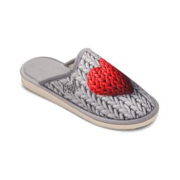 Papuci de damă Natural Style NS-100 gri inimă