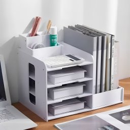 Organizator birou cu rafturi si suport carti