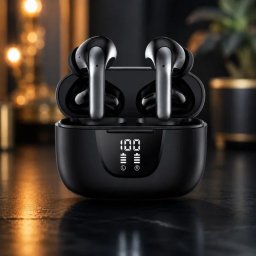 Casti wireless Bluetooth S42 cu afisaj LED si microfon, compatibile cu iOS si Android