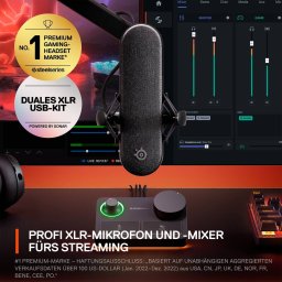 Microfon SteelSeries Alias Pro, microphone (black, XLR, USB-C, jack)