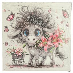 Tablou YY72, Magarus si Crini, cu Diamante, cu Umplere partiala, cu rama, 25x25 cm