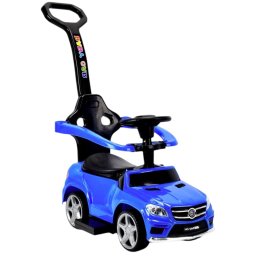 Masinuta copii 5188T albastru, 6V cu maner parental, lumini si muzica, 1-3 ani, 20 kg