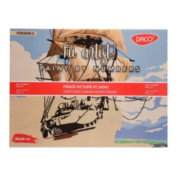 Set pictura pe numere Corabie, 30x40 cm, Daco